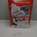 10.5 FT Animated Christmas Inflatables Santa Claus on Airplane, Santa Claus on Helicopter with Merry Christmas Banner, Xmas Blow Ups Outdoor Decorations for Yard Garden Lawn Holiday Home Party Decor