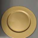 PROY 100 Pcs Charger Plates Bulk, 13" Gold Plate Charger for Dinner Plates, Round Wedding Chargers Plastic Dinner Plates for Table Setting Wedding Party Decoration, Smooth