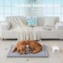 Pet Pad Cooling System for Summer, Consistent Cooling Water Mat for Dogs and Cats, No Refrigeration or Chemical Gel Needed, Machine Washable Bed, Ideal for Home and Crates (Gray, XL)
