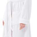 COOVA Premium Robe for Women  Plush Soft Robe, Fluffy, Warm, Long Fleece Bathrobe (Large, Hooded White)