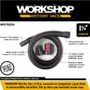 WORKSHOP Wet/Dry Vacs Shop Vacuum Accessories WS17820A Replacement Hose Attachment, 1-7/8-inch x 7-feet Locking Vac Hose for Most Wet Dry Shop Vacuum Cleaners