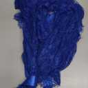 Avidlove Women's Lace Kimono Robe Babydoll Lingerie Mesh Nightgown  (Blue, XL)