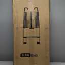 Telescoping Ladder,12.5 FT Extension Ladder, Heavy Duty 330lbs Max Capacity, Multi-Purpose Collapsible Ladder for RV or Outdoor Work Black