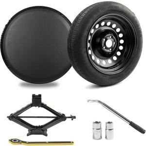 Spare Tire Kit Compatible with 2016-2025 Pacifica - Includes 18x4 Rim, 155/90R18 Spare Tire, 29 Rolling Diameter Includes car Jack kit and Spare tire Bag.