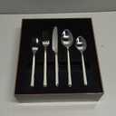 KINGSTONE Silverware Set with Serving Utensils, 45 Piece Flatware Set for 8, 18/10 Cutlery Set with 5 Pieces Serving Utensil Set Modern and Original Design Dishwasher Safe