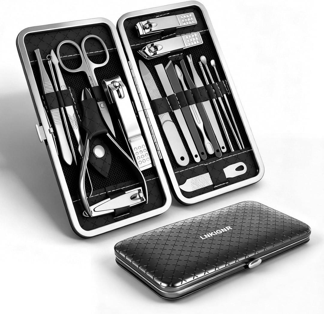 Professional Nail Clippers for WomenTravel Manicure Kit for MenNail Clipper Set Care Kit for Beginners with Everything