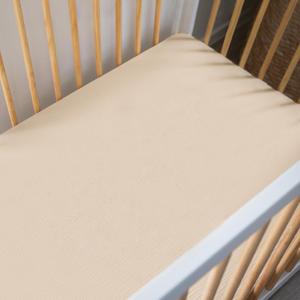 haakaa Cotton Crib Sheets for Boys & Girls, Breathable & Cozy Baby Crib Sheets with 9 Deep Pocket for Secure Fit, Easy Care Bassinet Sheets, 1-Pack(52"x28")  Wheat