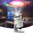 Star Projector,Galaxy Projector Upgraded Clear Lens, 10 Realistic Planetarium Projector Slides Night Lights LED 8 Color for Bedroom, 360 Rotation, 1/2h Timer Function Ultra-Wide Ceiling Projector