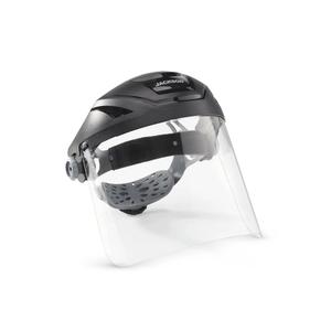 Jackson Safety Lightweight F4XP Premium Face Shield - Mask & Crown with 370 Speed Dial Ratcheting Headgear, ANSI Z87.1, for Work, Grinding, Cutting, Universal Pin Pattern - Uncoated - Clear Tint