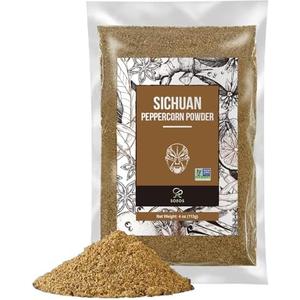 2 Pack Soeos Sichuan Peppercorn Powders, 4oz (113g), Szechuan Peppercorn Powders, Crushed Green Sichuan Peppercorns Powder, Ground Pepper Powders, Best By: 06/26/2027