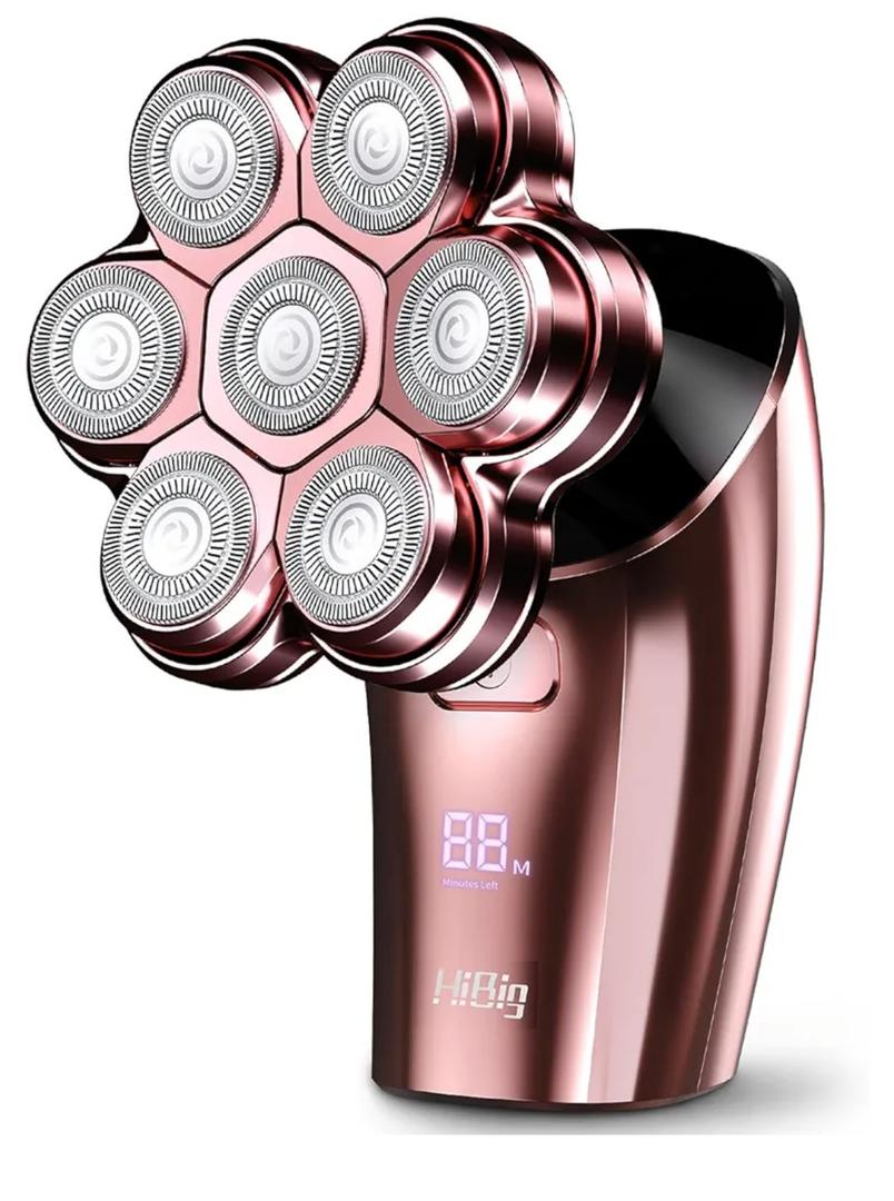 Electric Razors for Women Legs: 5-in-1 Rechargeable Body Shaver, 7D Wet & Dry Bikini Trimmer, IPX7 Waterproof Lady Hair Remover for Face Underarms Pubic, Rose Pink