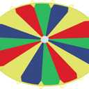 Sonyabecca Kids Play Parachute, Play Parachute 20ft with 16 Handles for Kids Cooperation Group Play