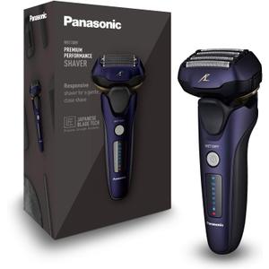 Panasonic ES-LV67-A803 Wet and Dry Shaver, 5 Shaving Heads with Linear Motor, Including Hair Trimmer, Navy Blue