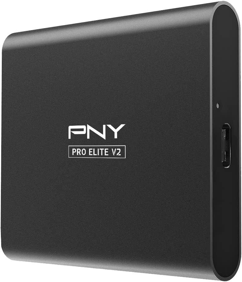 PNY Pro Elite V2 1TB USB 3.2 Gen 2x1 Type-C Portable Solid State Drive (SSD)  (PSD0CS2160-1TB-RB)