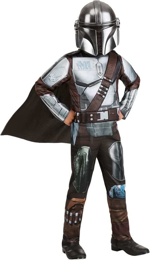 STAR WARS Boys Mandalorian Light up Costume, Kids Halloween Costume, Child - Officially Licensed (Medium)