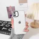 NITITOP Compatible for iPhone 11 Case Cute Flower Floral Clear for Women Girl Ultra Slim Crystal Shockproof Soft TPU Anti-Yellow Protective Phone Cover - White