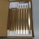 TUNNY 5 Pack Square Solid Cabinet Handles-8.81"/224mm Screw Spacing Brushed Champagne Gold Furniture Hardware Handles for Kitchen Cabinets Bedroom Dresser Wardrobe Cabinet Pulls