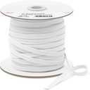 Dritz 1/4" Braided Elastic, White, 65 yd