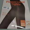 JIZ Translucent Fleece Lined Tights Women, Thermal Tights for Women, Pantyhose Leggings, Warm Sheer Tights for Women Winter (Extra-Large, Black) (Black)