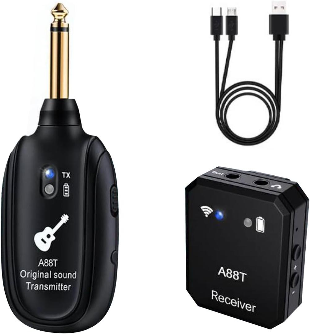 Wireless in Ear Monitor System, Wireless IEM System with Transmitter, Clip on Receiver for Live Performance, Studio