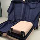 SHOWKOO Luggage Sets Expandable PC+ABS Durable Suitcase Sets Double Wheels TSA Lock Pink 3pcsб 20in24in28in