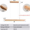 39" 24W Wood LED Linear Pendant Light Fixture,Dimmable Pool Table Island Lights,Modern Linear Hanging Chandeliers,for Dining Room Kitchen Island,Pool Table Lights,Natural Wood Color, 39IN