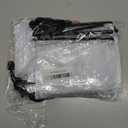 D-KINGCHY 24Pcs Zipper Storage Bags, Plastic Mesh Zippered Pouch for Organization, Waterproof Versatile Bags for Office Supplies School Travel (A6 Size 6.3''x4.7'', Black Zipper)