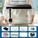 Betta Aquarium Starter Complete Kit,4 Gal Integrated Lid Small Fish Tank