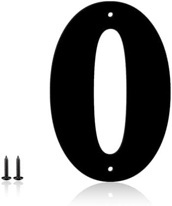 8 Inch Metal House Numbers, House Address Letters and Numbers for Outside Signs, Metal Letters Door Numbers Signage Street Address Plaque for Garden Door Mailbox Decor (Number 0)