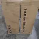 IDEALHOUSE Dining Table Set for 4, Kitchen Table and Chairs for 4, Rectangular Dining Room Table Set with 4 Upholstered Chairs, 5 Piece Dining Table Set for Small Space, Apartment, Rustic Gray