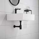 Upgrade Your Bathroom with ZASLEME Decorative Adjustable Bottle P Trap Kit for Sink and Basin Drainage - Matte Black Finish