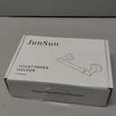 JunSun Chrome Toilet Paper Holder Wall Mounted Double Post Pivoting Toilet Paper Roll Holder Polished Chrome Bathroom Toilet Paper Holder Metal Modern Silver Bathroom Tissue Holder Mega Roll TP Holder