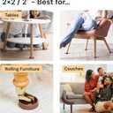 CasterMaster Chair Leg Floor Protectors & Furniture Sliders - 2 Inch, Round Brown, 4 pcs Non Slip Furniture Pads for Hardwood Floors, Noise Reduction Rubber Grippers, Couch Stoppers, Feet Coasters