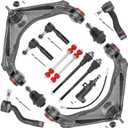 13PC Front End Suspension Kit for Chevy Silverado GMC Sierra 2500HD 3500HD 1500HD,Suburban,Avalanche,Yukon XL,w/Control Arms K620054,Ball Joints, Tie Rods, Sway Bar Links, Pitman & Idler Arm