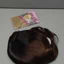 Glossy brown Wig with Bangs Long Curly Wig for Women Long brown Wavy Wigs skin-friendly synthetic fibersc for festival holiday Use 26IN