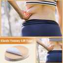 Geiserailie 50 Pcs Tummy Lift Belly Stomach Tape Waterproof Tummy Lifting Body Tape Body Control Precut Adhesive Strips for Women Saggy Loose Skin Flat Stomach Back Fat Belly(Oval)