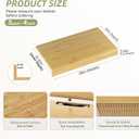 Bamboo Wire Shelf Covers, 28" W x 16" D, 5-Pack, Natural