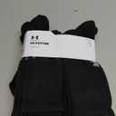 6 Pair UNDER ARMOUR Men Crew Socks BLACK Size Large 8-12 Cotton Pack