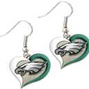 NFL Philadelphia Eagles Swirl Heart Earrings