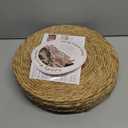 13.8 in Round Woven Placemats Plate Chargers Set of 10, Rattan Wicker Table Mats Chargers for Dinner Plates Boho Farmhouse Rustic Place Mats for Dining Table Decor (Natural Color)