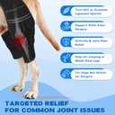 Pawfun Dog Knee Brace for Torn ACL Hind Leg, Adjustable Dog Leg Braces for Back Leg with 4 Metal Stabilizers Helps with Torn CCL, Luxating Patella, Ligament Injuries, Hip Dysplasia, Large