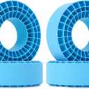 INJORA 4PCS Silicone Rubber Insert Foam for 132-134mm (5.25" OD) 2.2" Tires(Blue)