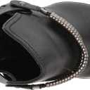 DKNY womens Bina Peep Toe Heeled Bootie (Black)