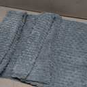 Kevin Textile Throw Pillow Covers Soft Corduroy Decorative Set of 2 Boho Striped Pillow Covers Pillowcases Farmhouse Home Decor for Couch Bed Sofa Living Room 16x16 Inch Blue Grey