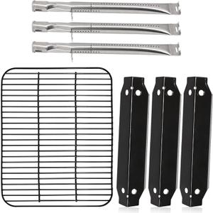 Hiorucet DGC310CNP-D Replacement Parts for Dyna Glo 3 Burner, Grill Grates, Heat Plates Shields, Burners for Dynaglo 3-Burner Open Cart Propane Gas Grill DGC310CNP-D, DGC310BNP-D, DGC310RNP-D.