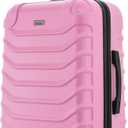 InUSA ENDURANCE Luggage with Spinner Wheels | Durable Lightweight Hardside Suitcase, Spacious Travel Bag with Handle and Trolley | 24-Inch Medium Checked Luggage | Pink