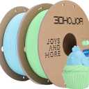 3DHoJor Matte PLA Filament 1.75mm, Upgrade Matte 3D Printer PLA Filament, 1KG*2 Bundle Cardboard Spool 3D Printing Filament for 3D Printers(Matte Green+Blue 2Pack)