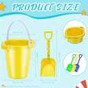 Didaey 7.5 Inch Beach Buckets and Shovels Plastic Sand Pails Castle Building Sand Shovel for Boys and Girls Summer Beach Toys Party Favors (48 Set), 7.5 x 8 x 4.5 inches