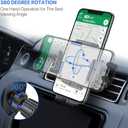 Miracase Phone Holders for Your Car with Metal Hook Clip, Air Vent Cell Phone Car Mount, Hands Free Universal Automobile Cradle Fit for iPhone Android and All Smartphones, Classic Black