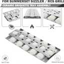 Briquette Tray Parts for RCS Grill Replacement Parts RJC32A RJC009P 26" 32" 40" Grill Parts Ceramic Briquettes Summerset Sizzler Briquette Tray Assemble BRNCOV-SIZ Sunfire 26 32 38 Heat Plates Bricks